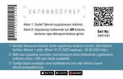 Fazilet Mobil Takvim Aktivasyon Kartı - 2
