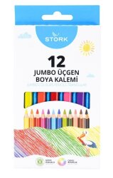 STORK 12 RENK JUMBO KURU BOYA KARTON - Stork
