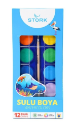 STORK 12 RENK SULU BOYA STANDART - Stork