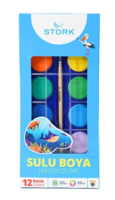 STORK 12 RENK SULU BOYA STANDART - 1