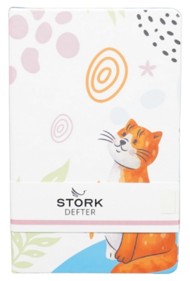 Stork Kuşe Sert Kapaklı Defter - Kedi Temalı - 1