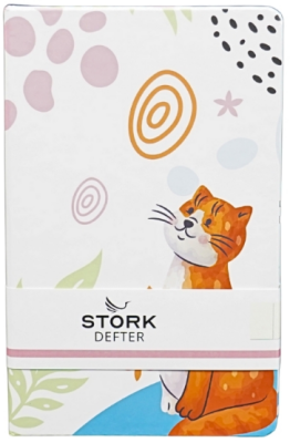 Stork Kuşe Sert Kapaklı Defter - Kedi Temalı - 1