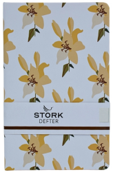 Stork Kuşe Sert Kapaklı Defter - Zambak Çiçek Temalı - Stork