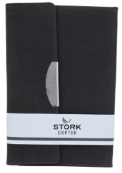 Stork Termo Deri Mıknatıs Kapaklı Defter - Füme - Stork