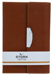 Stork Termo Deri Mıknatıs Kapaklı Defter - Kahverengi - Stork