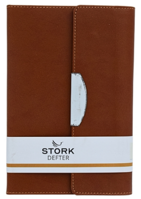 Stork Termo Deri Mıknatıs Kapaklı Defter - Kahverengi - 1