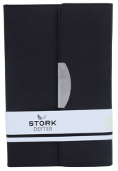Stork Termo Deri Mıknatıs Kapaklı Defter - Siyah - Stork