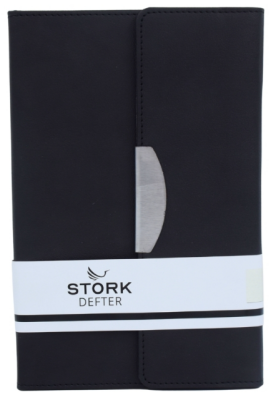 Stork Termo Deri Mıknatıs Kapaklı Defter - Siyah - 1