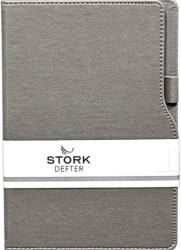 Stork Termo Deri Sert Kapaklı Defter - L Model - Füme - Stork