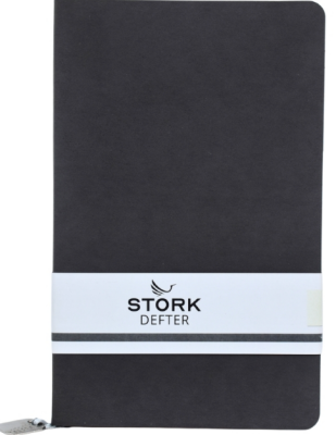 Stork Termo Deri Yumuşak Kapaklı Defter - Füme - 1