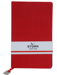 Stork Termo Deri Yumuşak Kapaklı Defter - Kırmızı - Stork