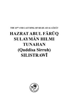 Ebu'l Fâruk Süleyman Hilmi TUNAHAN (K.S.) (SİLİSTREVÎ) İngilizce